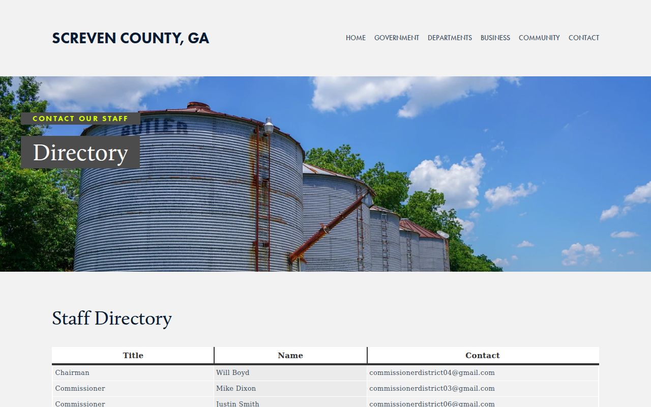 Screven County court docket office directory