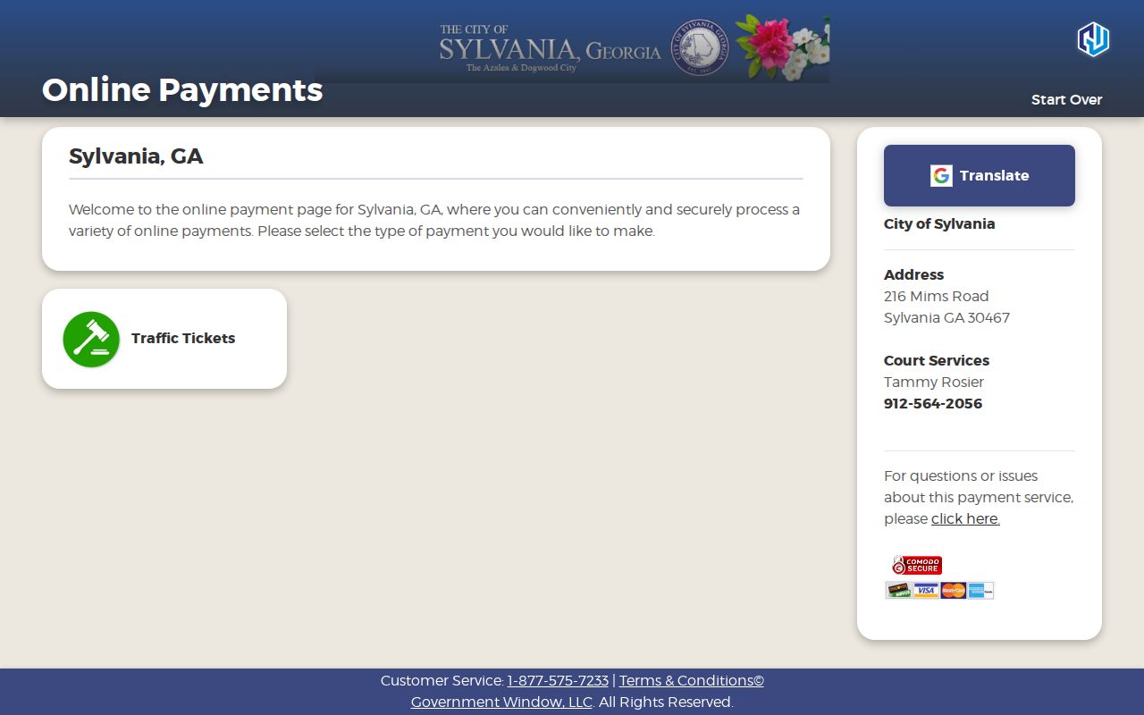 Sylvania docket search Government Window portal
