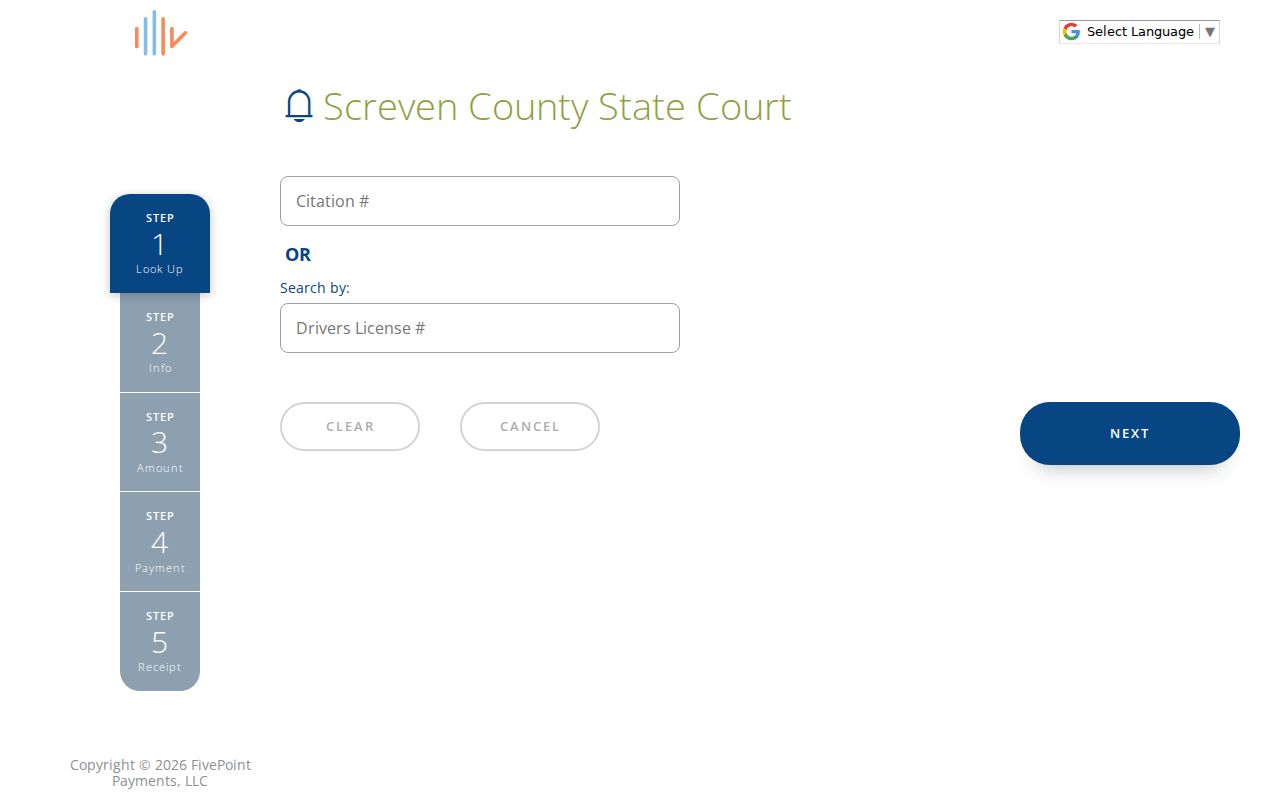 FivePoint fields for Screven County traffic tickets