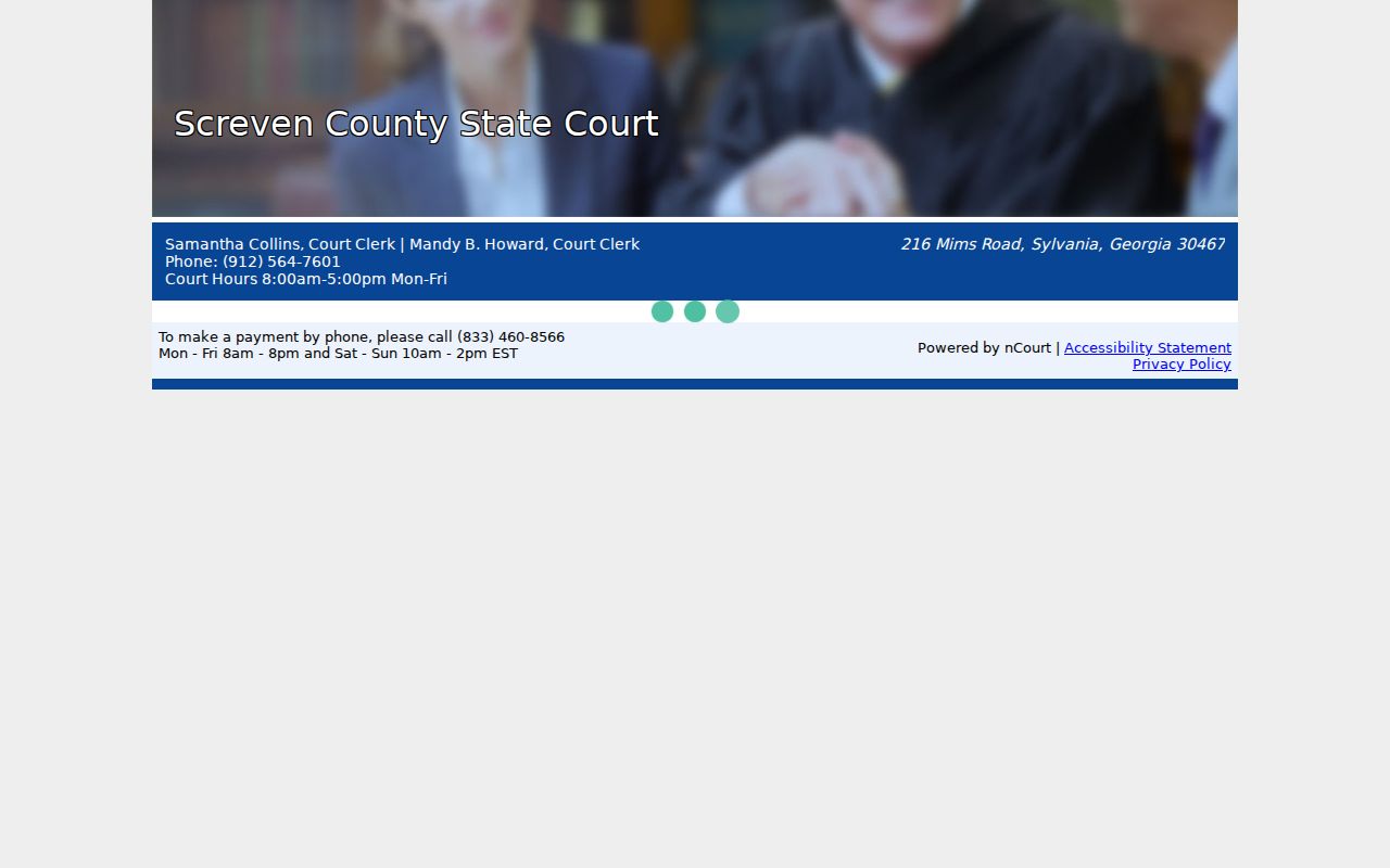 nCourt contact route for Screven County traffic tickets